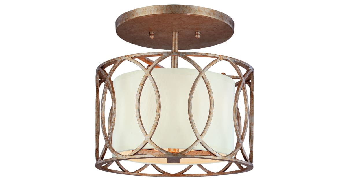 Troy Lighting C1283-SG Sausalito 3 Light Semi-Flush Ceiling Fixture ...