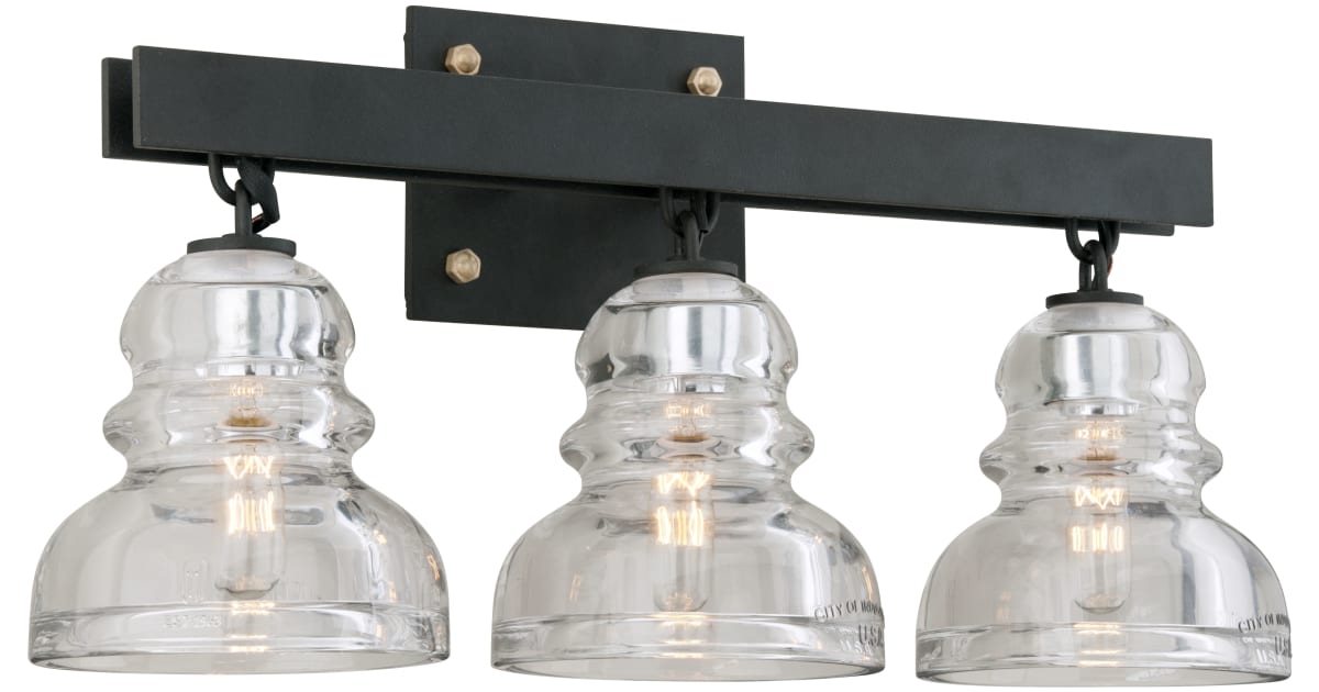 Troy Lighting B3963-TRN Menlo Park 3 Light Bathroom Vanity Light with ...
