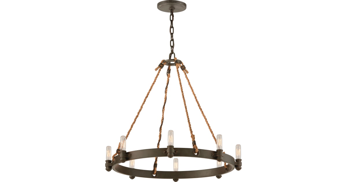 Troy Lighting F3125-HBZ Pike Place 25" Wide 8 Light Chandelier with ...