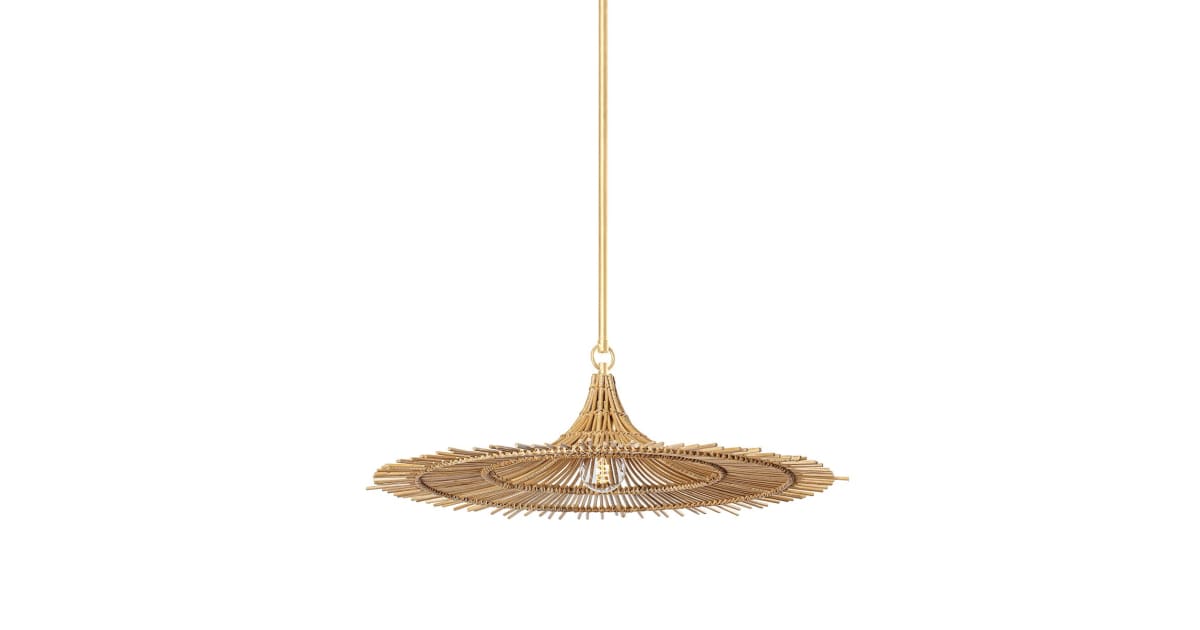 Troy Lighting F8831VGL Costa Mesa 32" Wide Wood Pendant