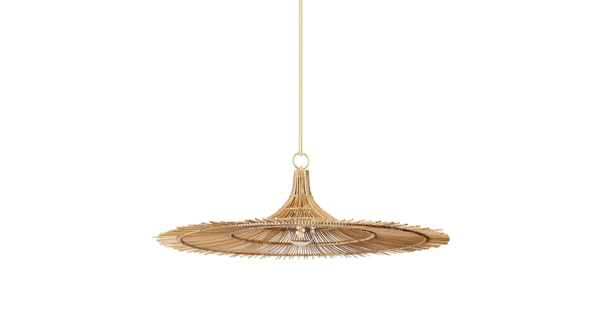 Troy Lighting F8850VGL Costa Mesa 50" Wide Wood Pendant