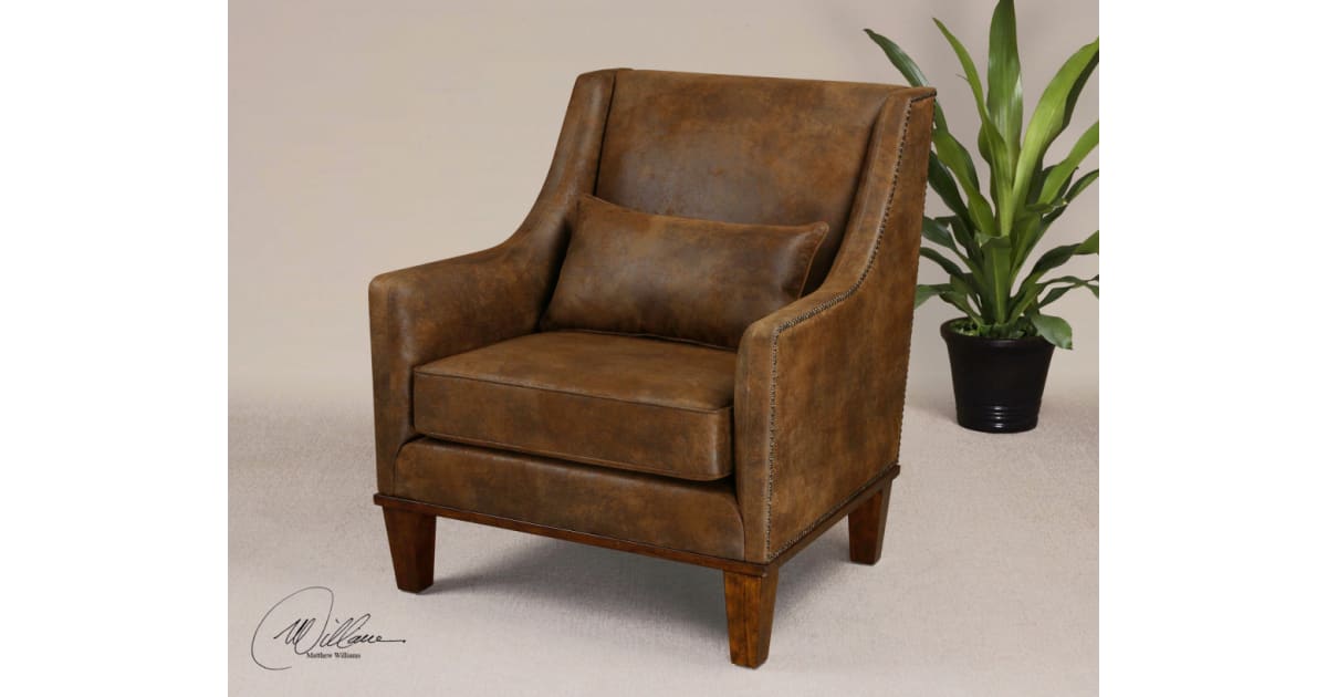Uttermost 23030 Fabric Armchair with Pillow from the Clay