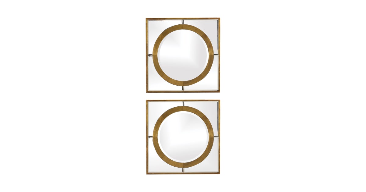 Uttermost 09488 Gaza 18" Wide Urban Square Wall Mirrors