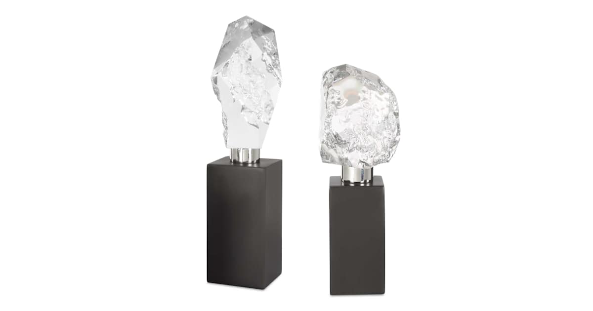Uttermost 18270 Crystal Peak 13" Tall Crystal and Metal Minerals and ...