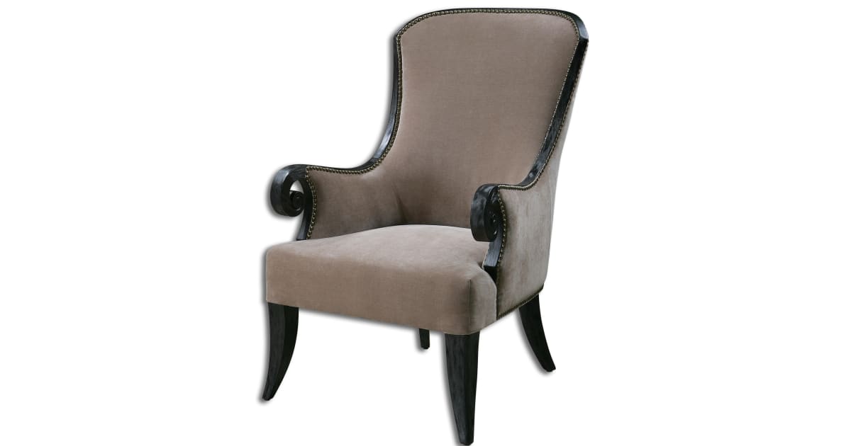 Uttermost 23113 Kandy High Back Armchair