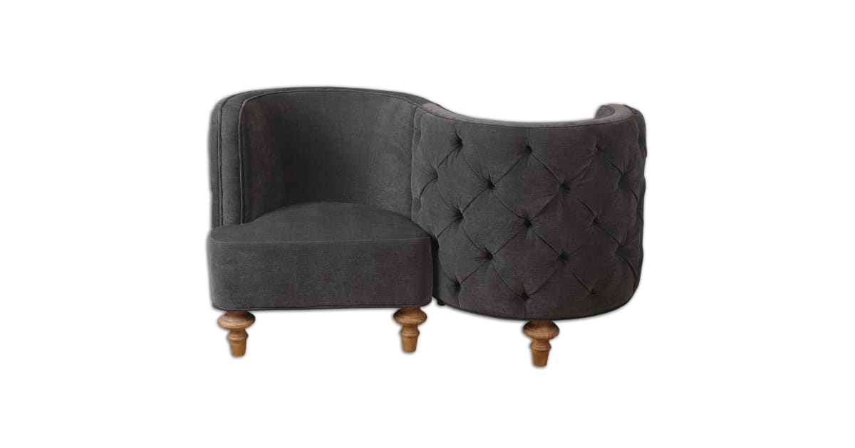 Uttermost 23171 Tyrah Teteatete Velvet 'S' Shape
