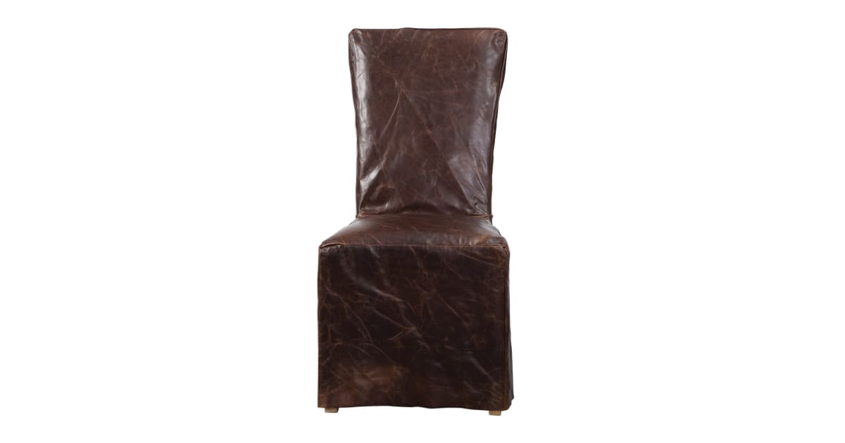 Uttermost 23498-2 Oaklyn 19" Wide Armless Top Grain Cow Hide Leather ...