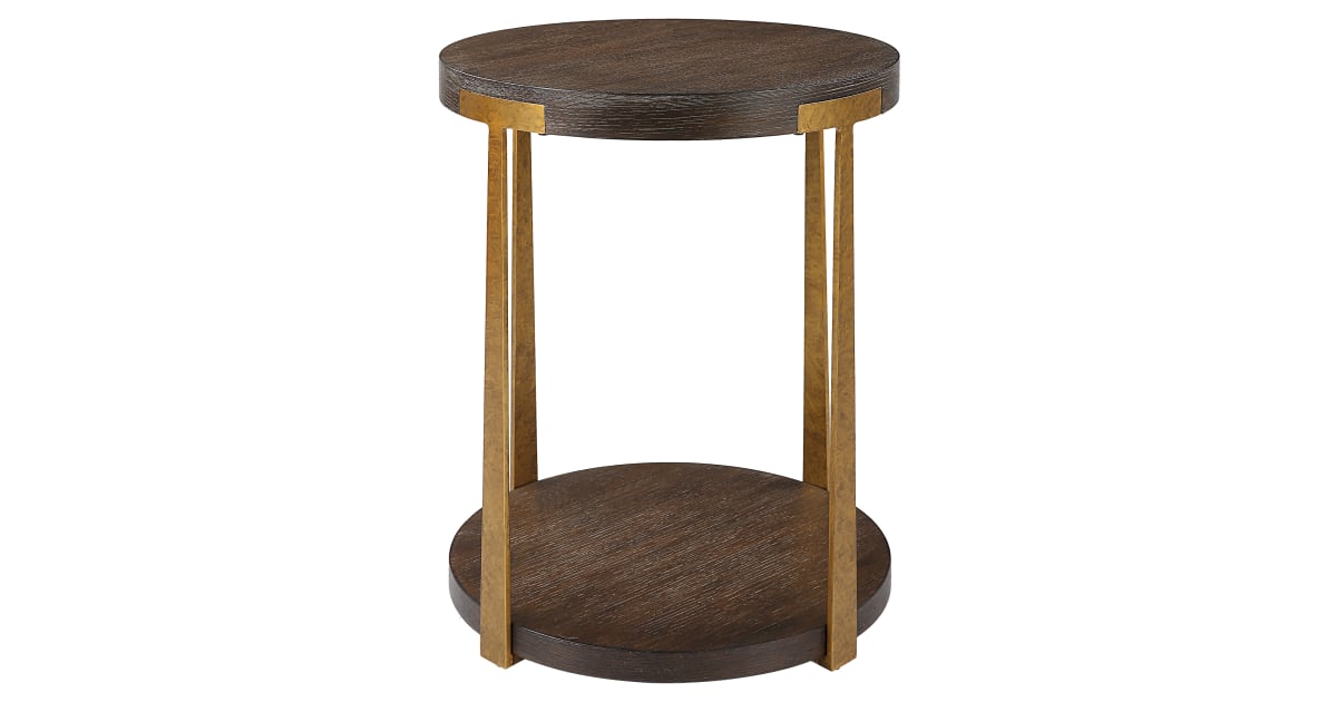 Uttermost 25554 19" Wide MDF, Metal, and Veneer End Table
