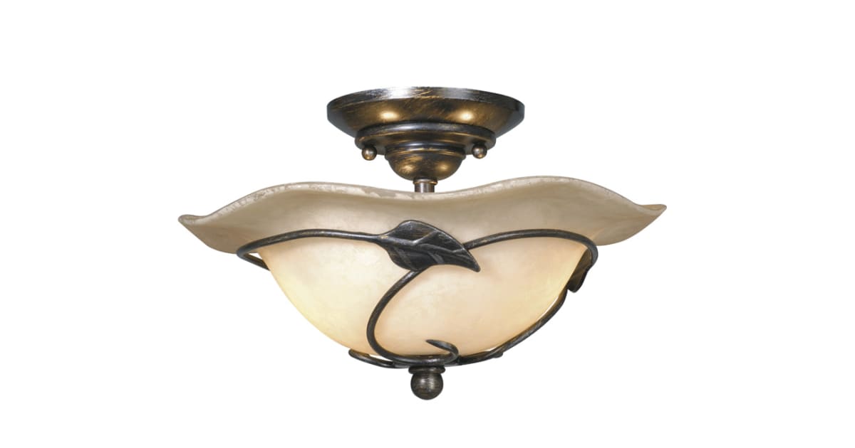 Vaxcel Lighting LK38812OL Vine 2 Light Semi-Flush Indoor