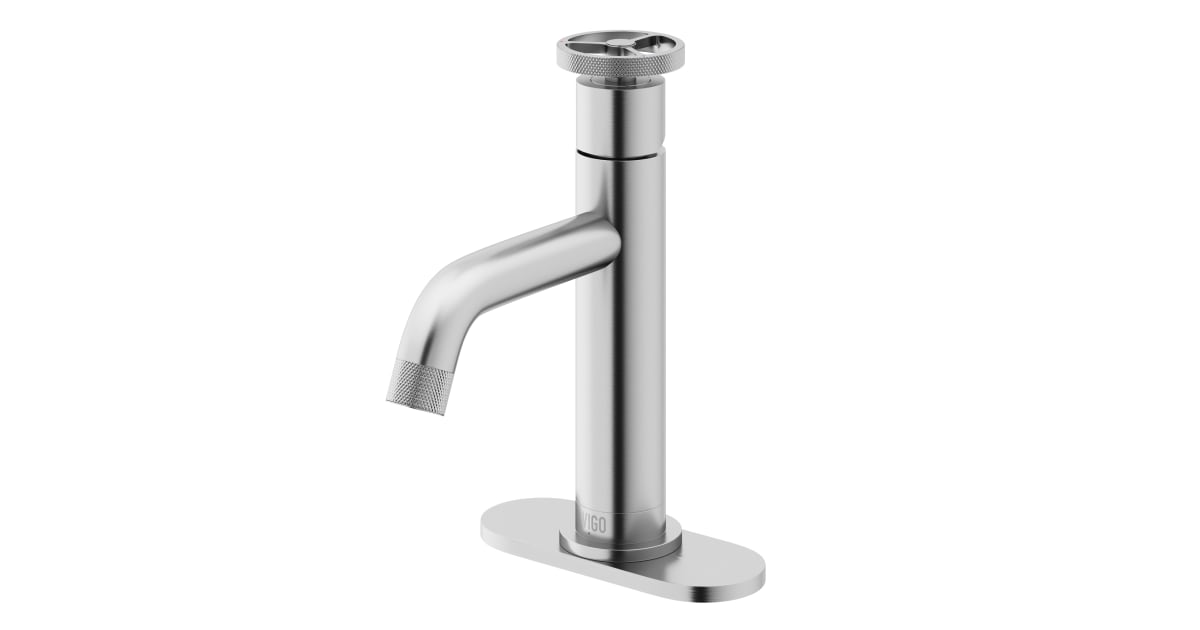 Vigo VG01046BNK1 Cass 1.2 GPM Single Hole Bathroom Faucet