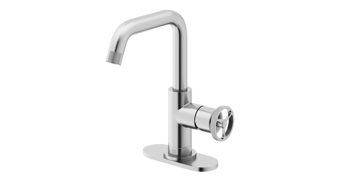 Vigo VG01047BNK1 Cass 1.2 GPM Single Hole Bathroom Faucet