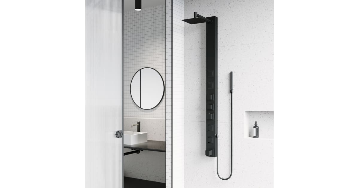 Vigo VG08019MB Bowery thermostatic shower panel with
