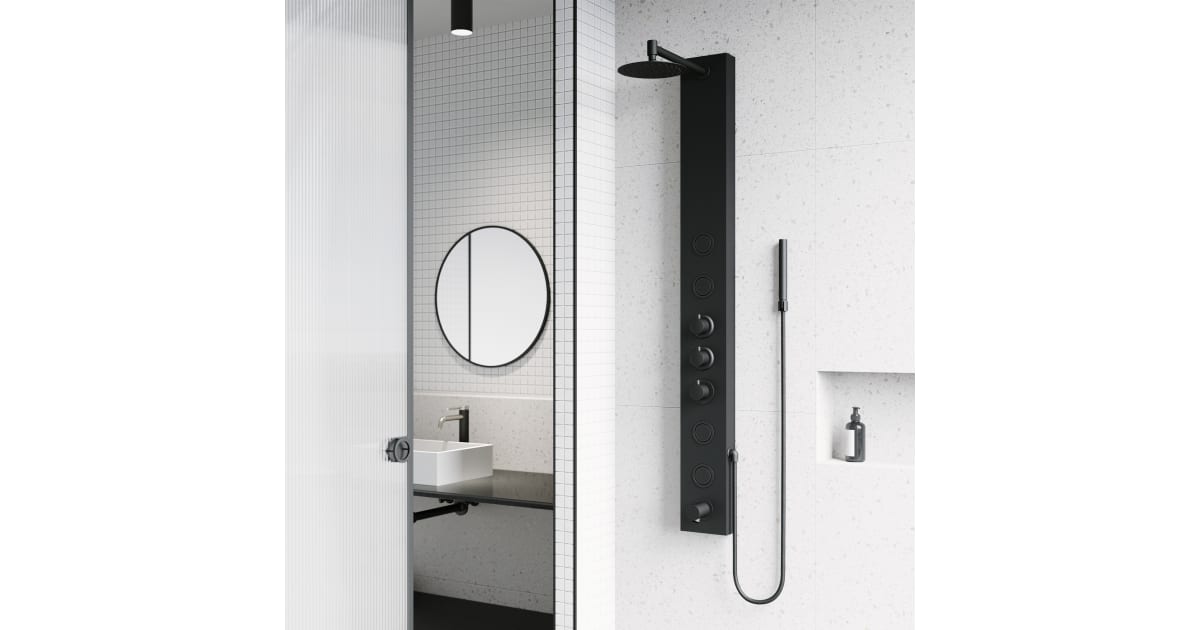 Vigo VG08022MB Bowery thermostatic shower panel with