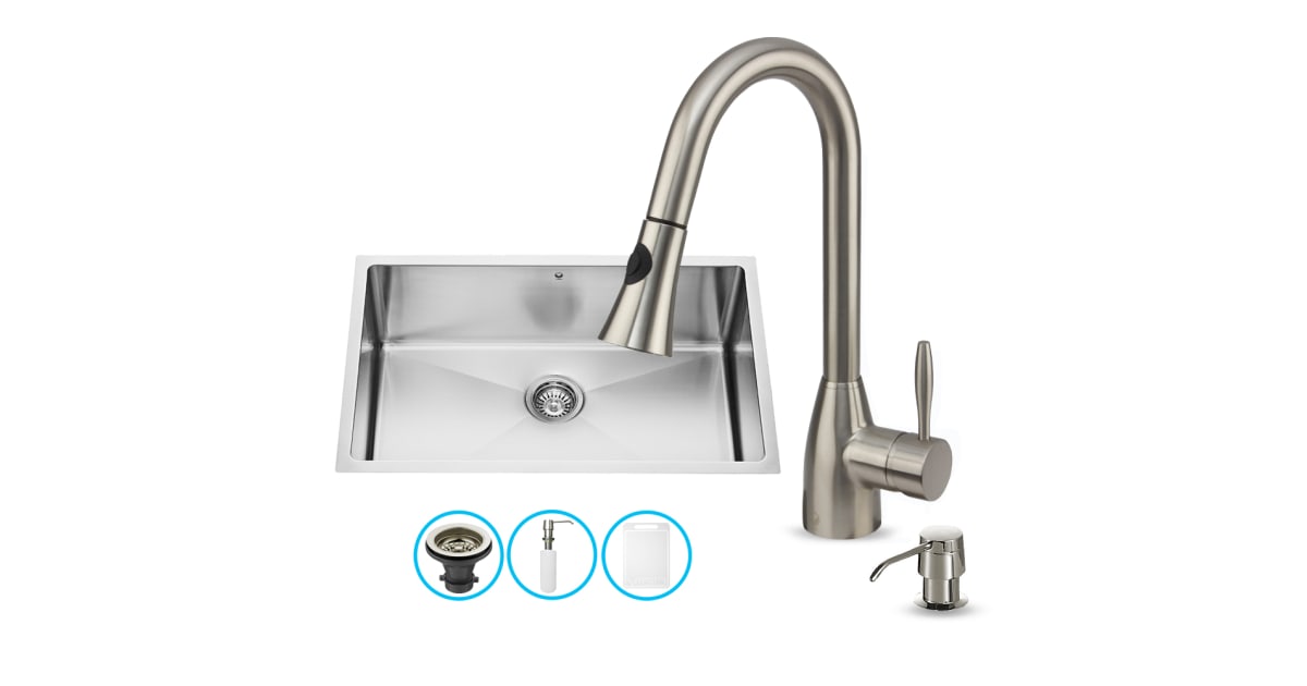 Vigo VG15044 30" Single Basin Undermount Kitchen