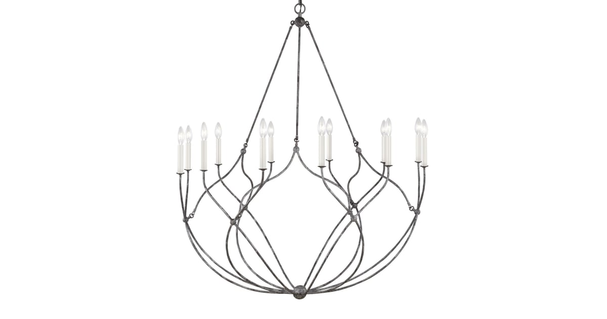 Visual Comfort CC11312WGV Richmond 12 Light 44" Wide Taper Candle ...