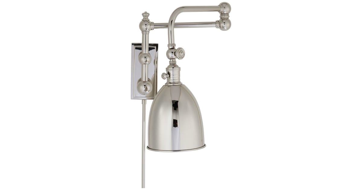 Visual Comfort CHD 2150PN-PN Pimlico 16" High Plug-In Wall Sconce with ...