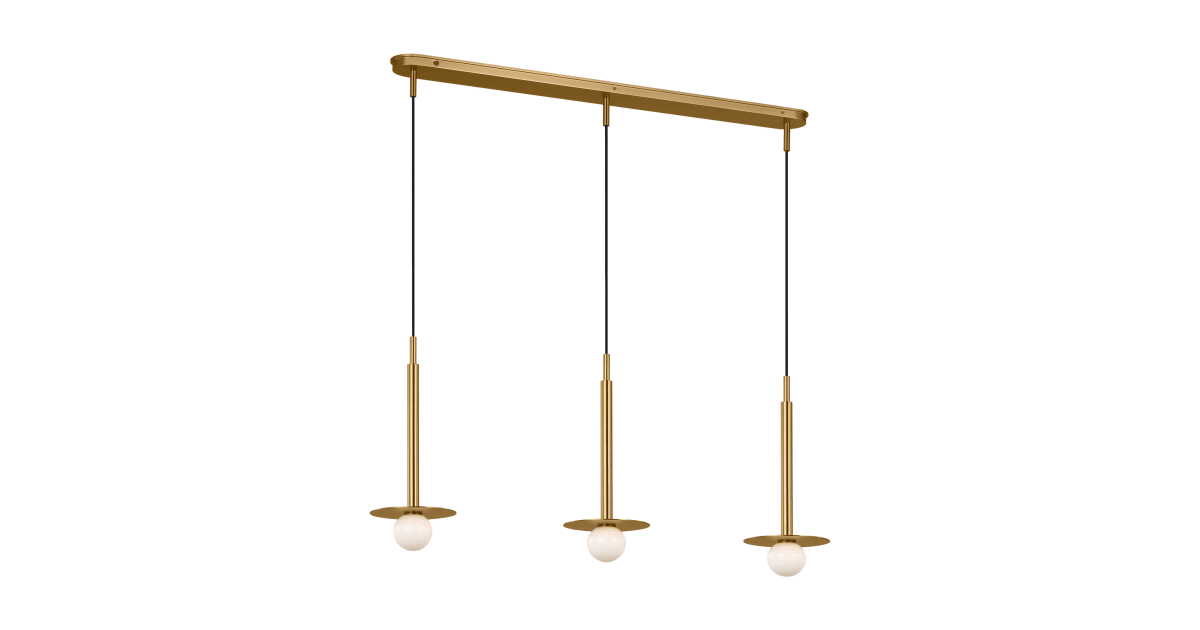 Visual Comfort KC1143BBS Nodes 3 Light 49" Wide Linear Pendant ...