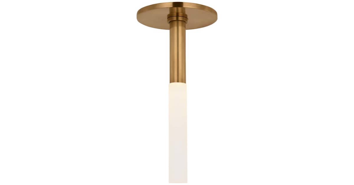 Visual Comfort KW 4282AB-EC Rousseau 1" Wide LED Flush Mount Ceiling ...