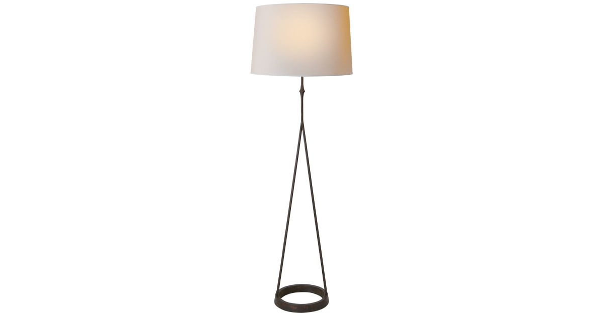 Visual Comfort E. F. Chapman Rings Table Lamp with Natural Paper Shade -  Gilded Iron