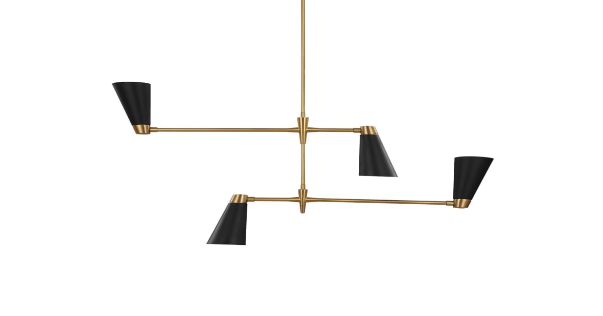 Visual Comfort TC1104BBS Signoret 4 Light 48" Wide