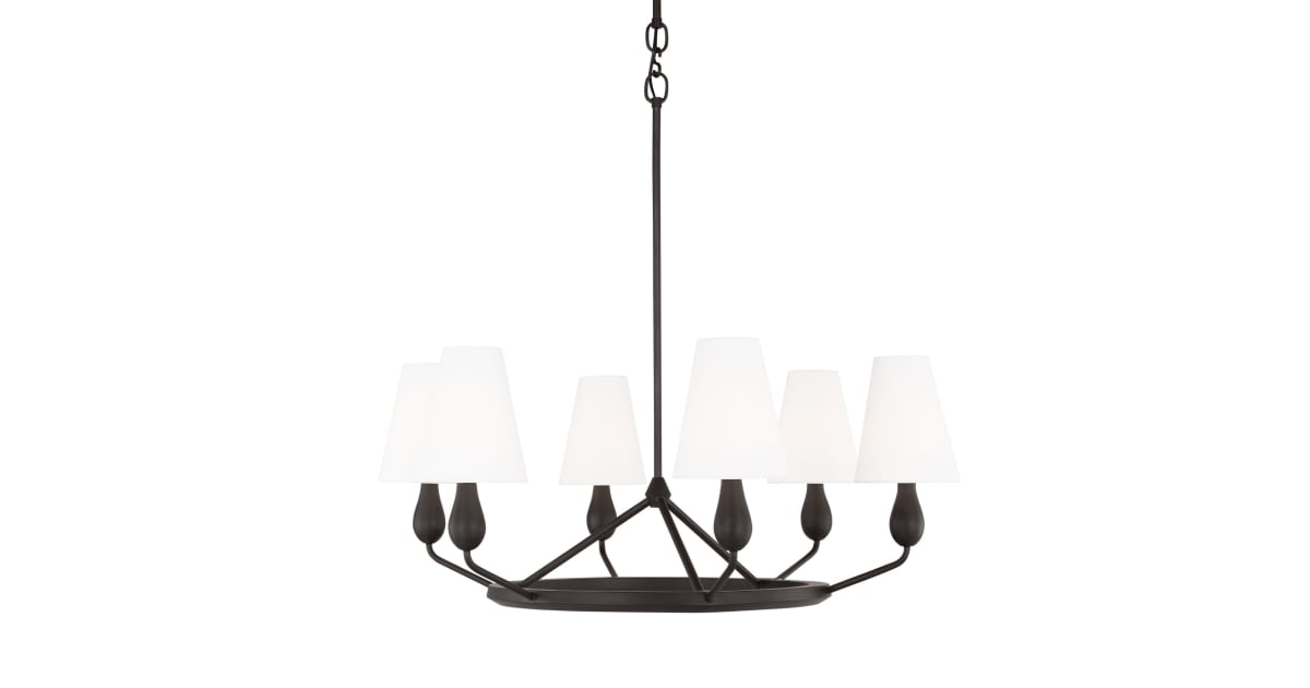 Visual Comfort TC1186AI Ziba 6 Light 32" Wide Chandelier | Ferguson Home