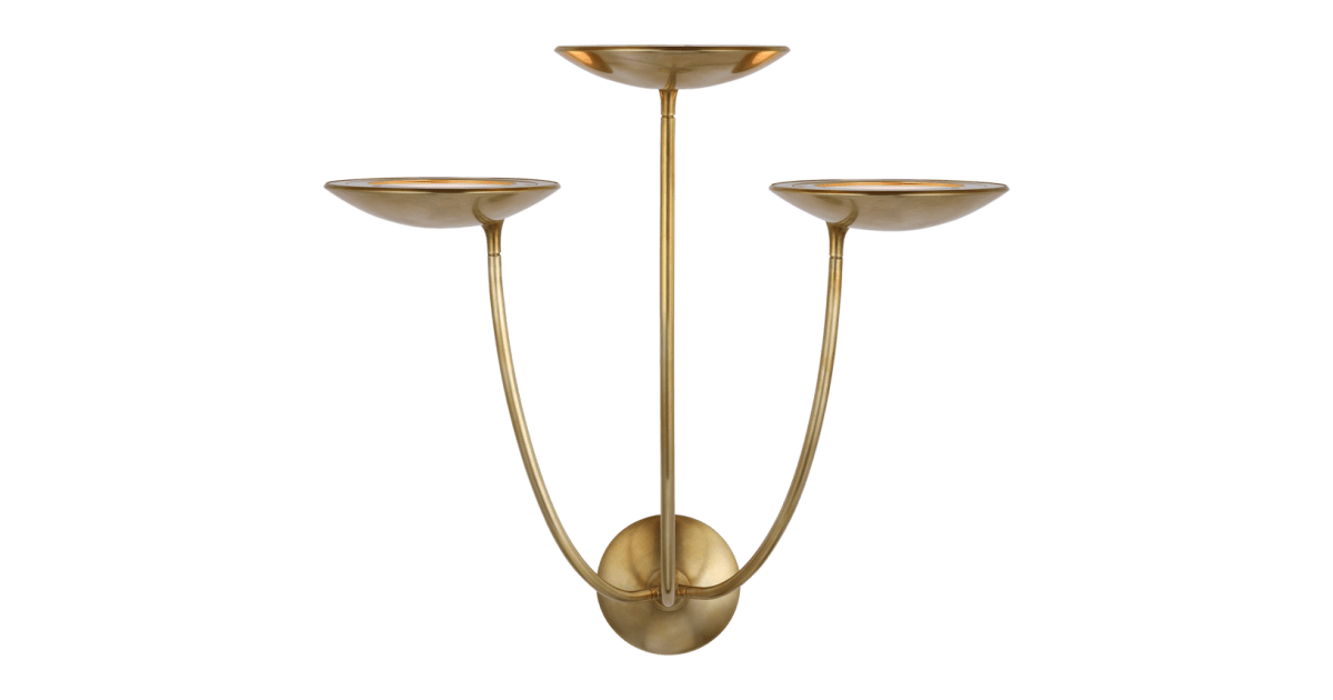 Visual Comfort TOB 2785HAB Keira Large Triple Sconce | Build.com