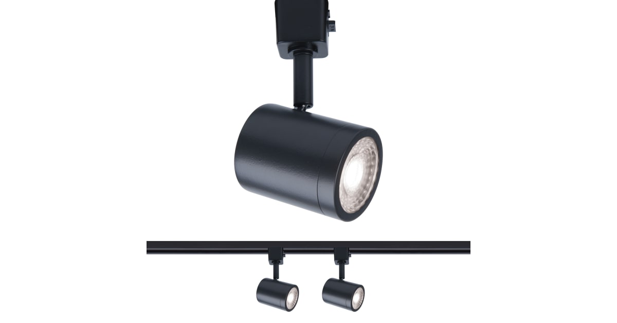Foco LED De Riel WAC Cargo H-8010-30-BK – 3000K, 120V, Negro, Iluminación De Pista Halo Track