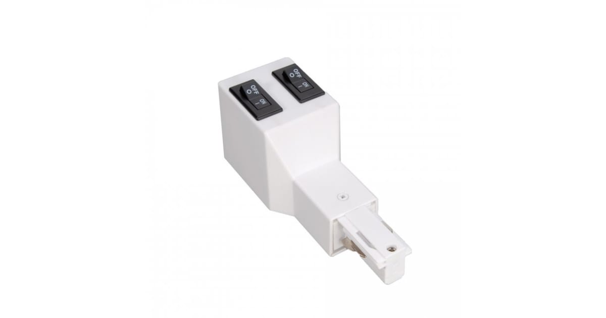 WAC Lighting Recessed Live End Connector For W Track System - Direct Wiring Through Ceiling, White