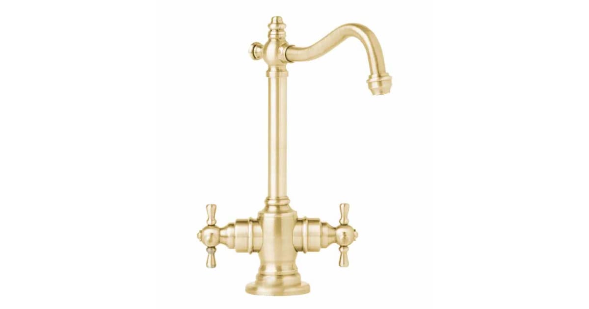 61%OFF!】 Waterstone 1750HC-PB Towson And Filtration Hot Polished Brass  Cross Faucet Cold Handles, キッチン
