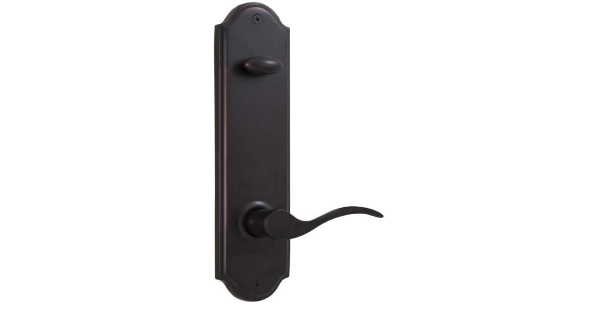Weslock Elegance Single Cylinder Oil-Rubbed Bronze Right-Hand Philbrook Door Handleset with Bordeau Lever Weslock Elegance Single Cylinder Oil-Rubbed Bronze Right-Hand Philbrook Door Handleset with Bordeau Lever