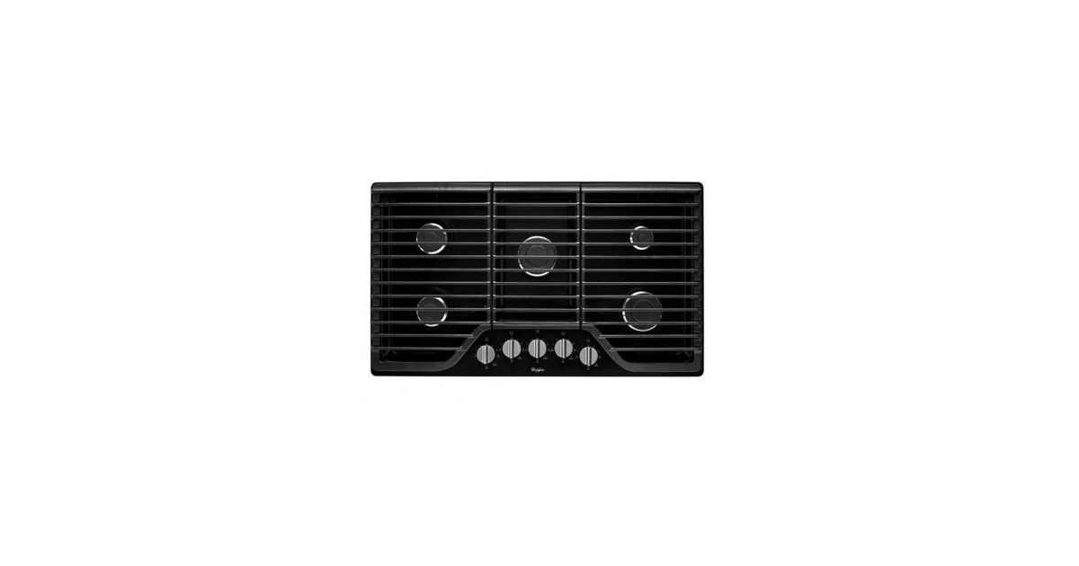 Whirlpool WCG51US6DB 36" Gas Cooktop with Fifth Burner