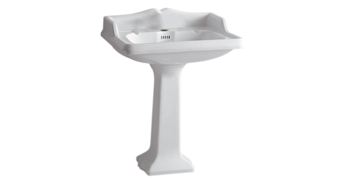 Whitehaus AR834AR8051H Fixture Pedestal Sink Vitreous