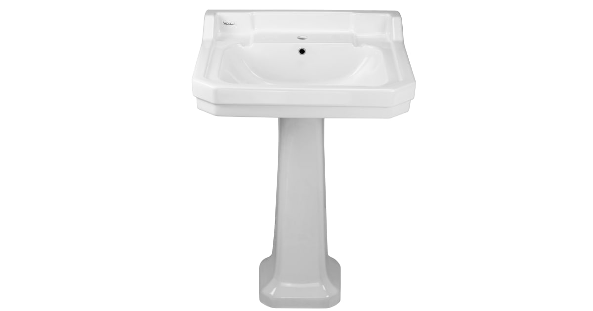 Whitehaus B112LP China Series 20" Pedestal Bathroom Sink