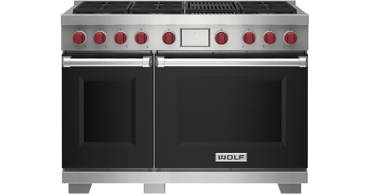 Wolf DF48650C/BK/P/LP 48 Inch Wide 7.8 Cu. Ft. Free Standing Dual Fuel ...