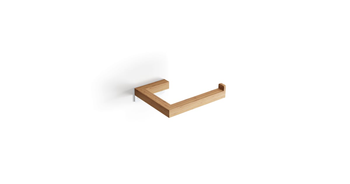 Bamboo 51713.03 by WS Bath Collections, Double Bathroom Towel Hook in In  Bamboo Wood