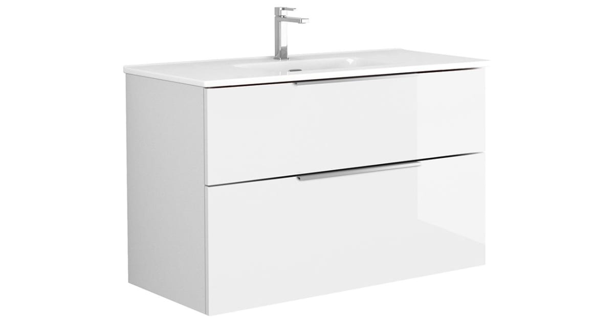 Meuble-lavabo mural, Relax, 1 tiroir, brun, 30 x 17,75 de LUXO MARBRE