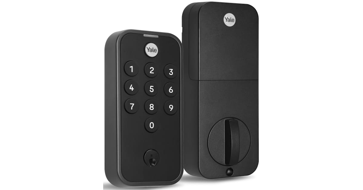 Yale Code 12802 Yale YED210-NR-BSP Code Single Cylinder Electronic Keypad Keyless Entry ...