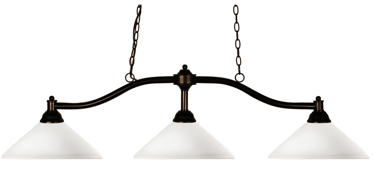 Z-Lite 147BRZ-AMO14 Chance 3 Light Chandelier with Matte