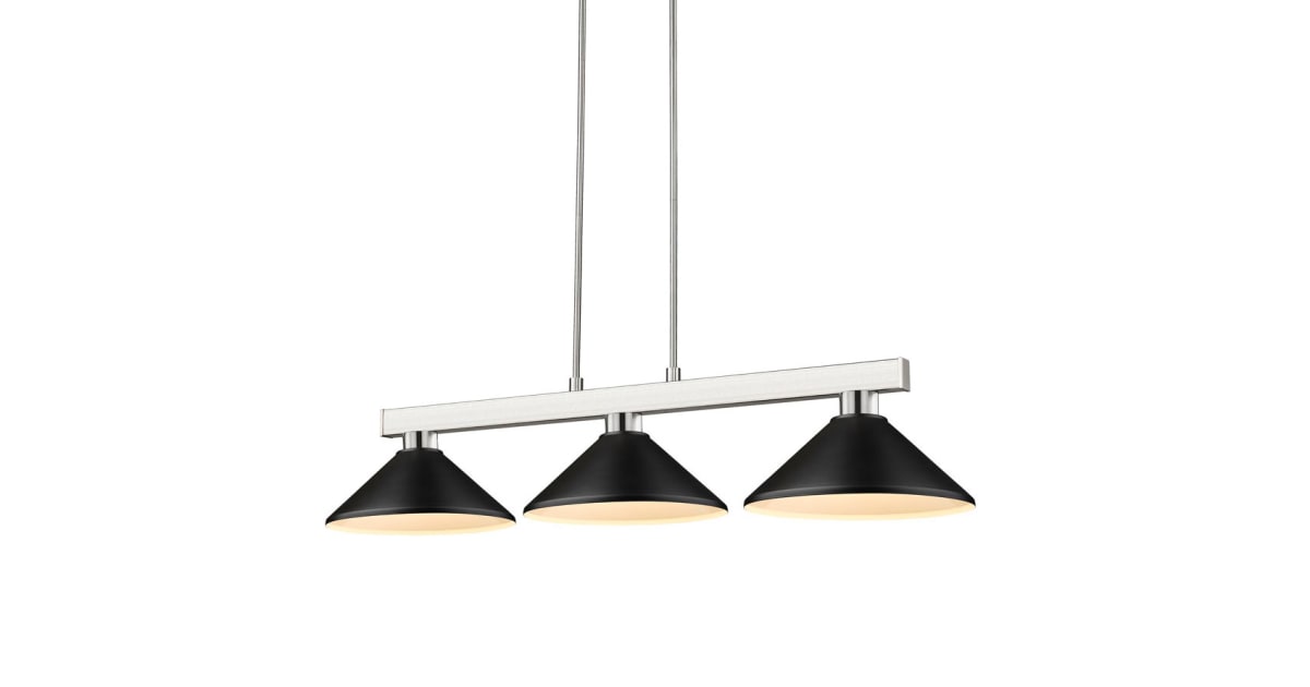 Z Lite 152BN MMB Cobalt 3 Light 50 Wide Linear Pendant Build z-lite-152bn-mmb-cobalt-3-light-50-wide-linear-pendant-build