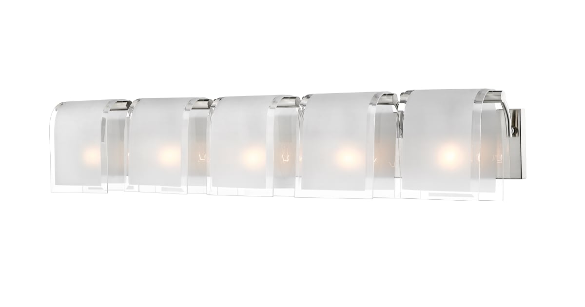 Z-Lite 169-5V-BN Zephyr 5 Light Vanity Light with Clear | Build.com