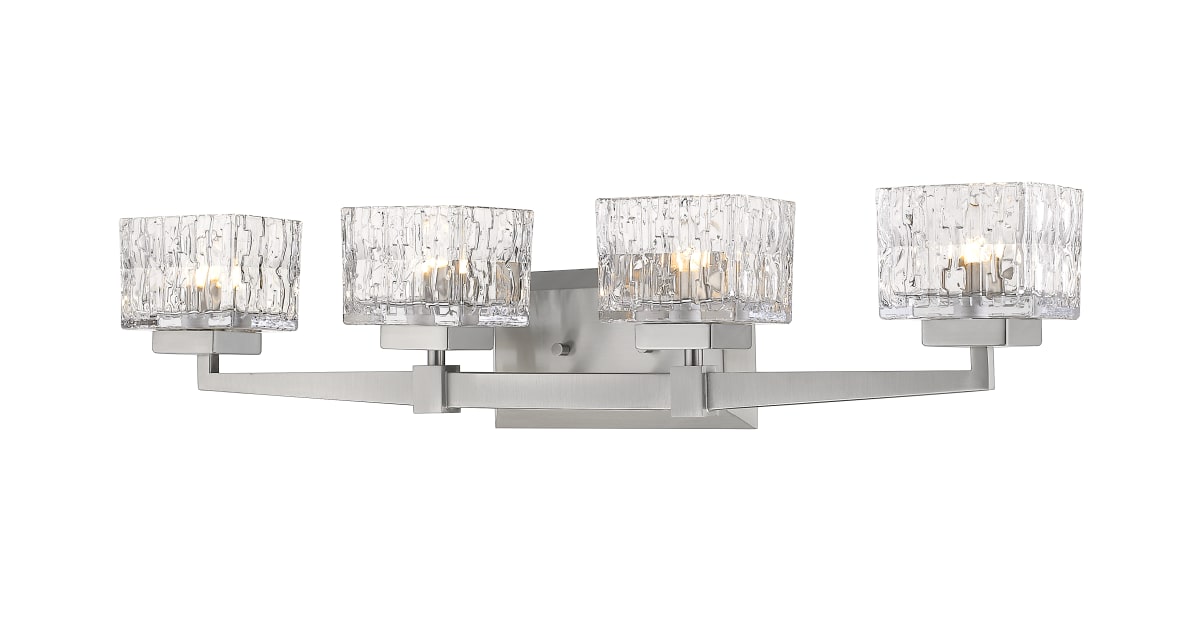 Z-Lite 1927-4V-BN Rubicon 4 Light 30" Wide Vanity Light with Textured ...