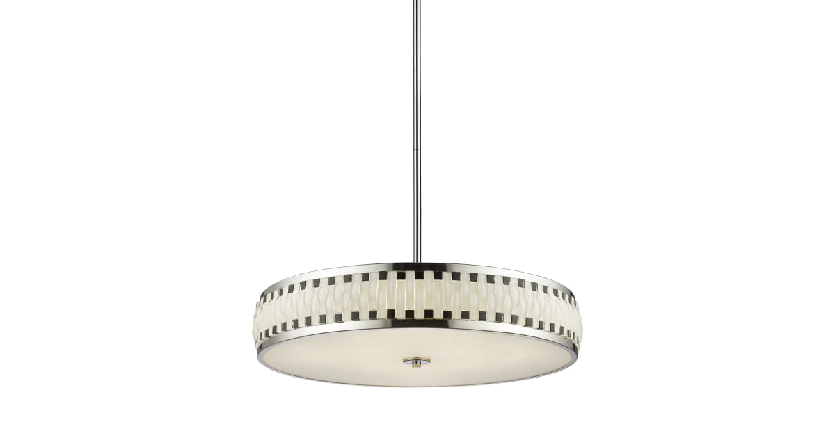 Z-Lite 2008-23CH-LED Sevier 1 Light LED Pendant with White Round
