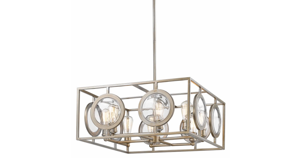 ZLite 44824AS Port 8 Light 253/4" Wide Chandelier