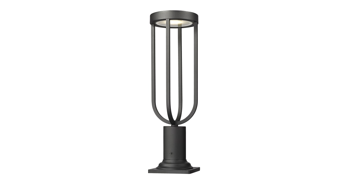 Shop Z-Lite | 554PHMS-BK | Aspen Collection | Black | One Light Outdoor Post Mount Fixture by Z-Lite at Shop Z-Lite | 554PHMS-BK | Aspen Collection | Black | One Light Outdoor Post Mount Fixture by Z-Lite at