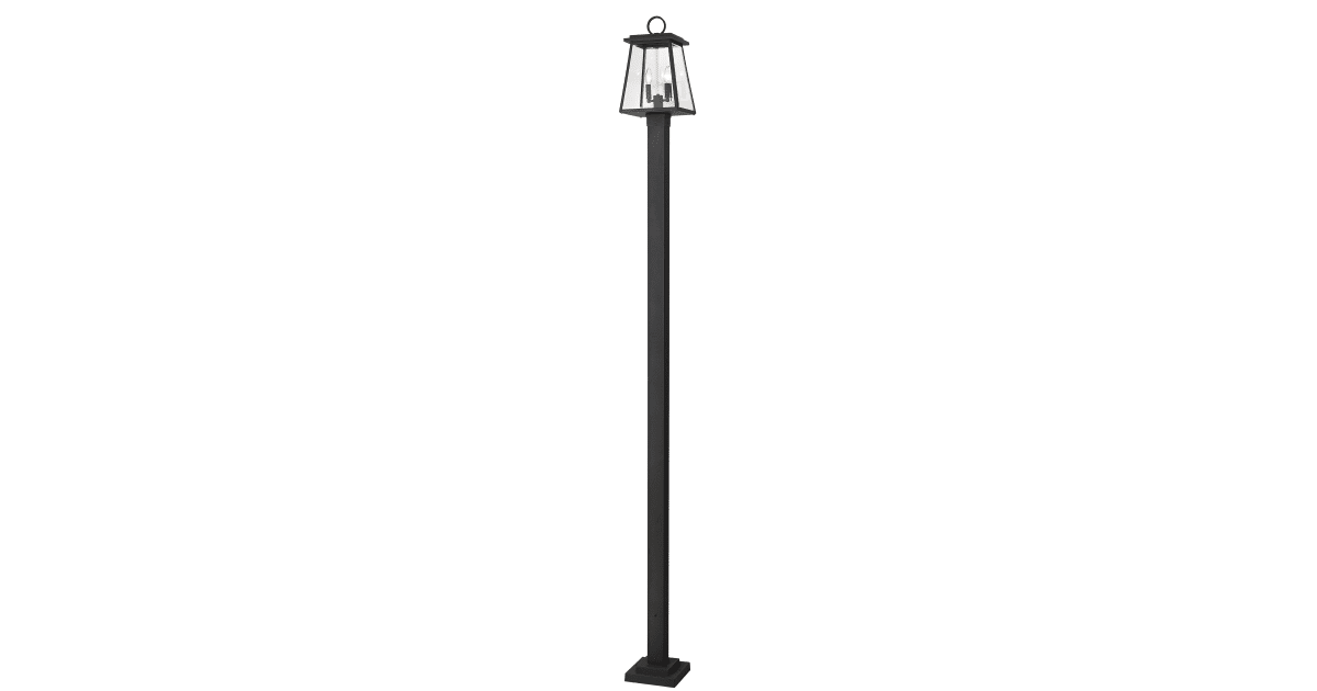 Z-Lite 521PHMS-536P-BK Broughton 2 Light 113" Tall Post Light ...
