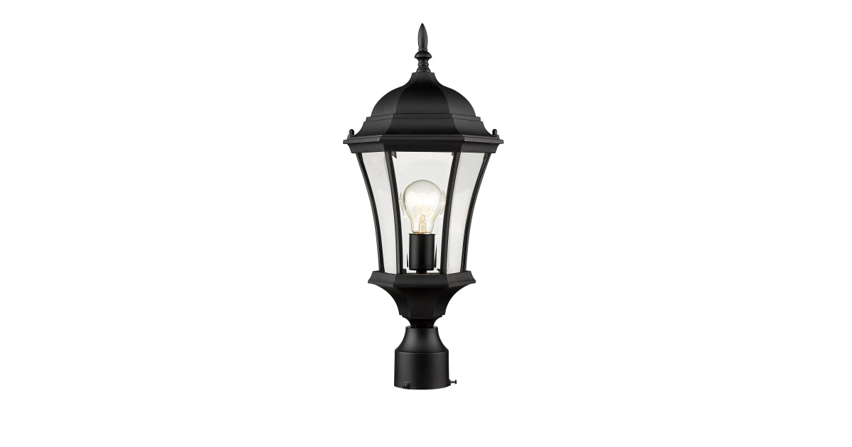 ZLite 522PHMBK Wakefield 1 Light Outdoor Post Light with