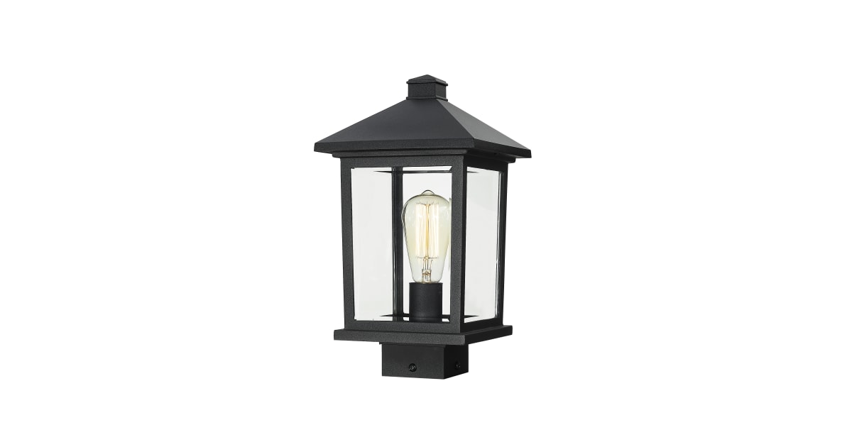 Z-Lite Portland 800-Watt 14.375-in Oil Rubbed Bronze Traditional Post Light Z-Lite Portland 800-Watt 14.375-in Oil Rubbed Bronze Traditional Post Light