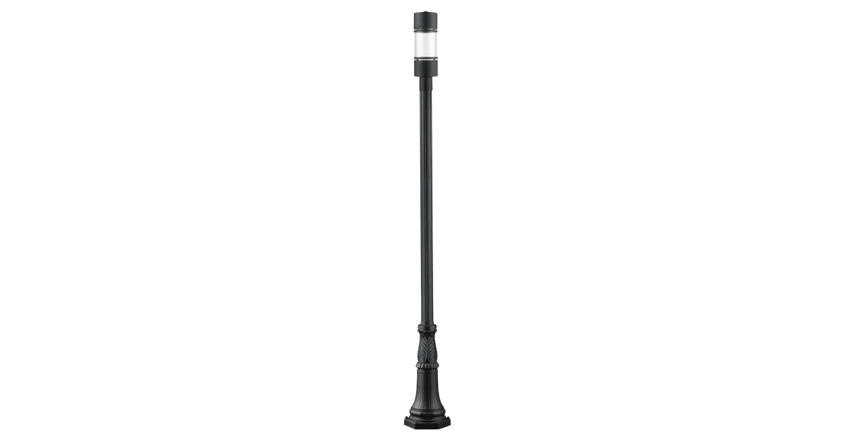ポペ Z-Lite 553PHB-518P-BK-LED Luminata 1 Light LED Outdoor Post