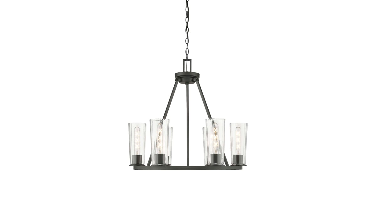 Z-Lite 826-6MB Titus 6 Light 26" Wide Candle Style Chandelier | Build.com