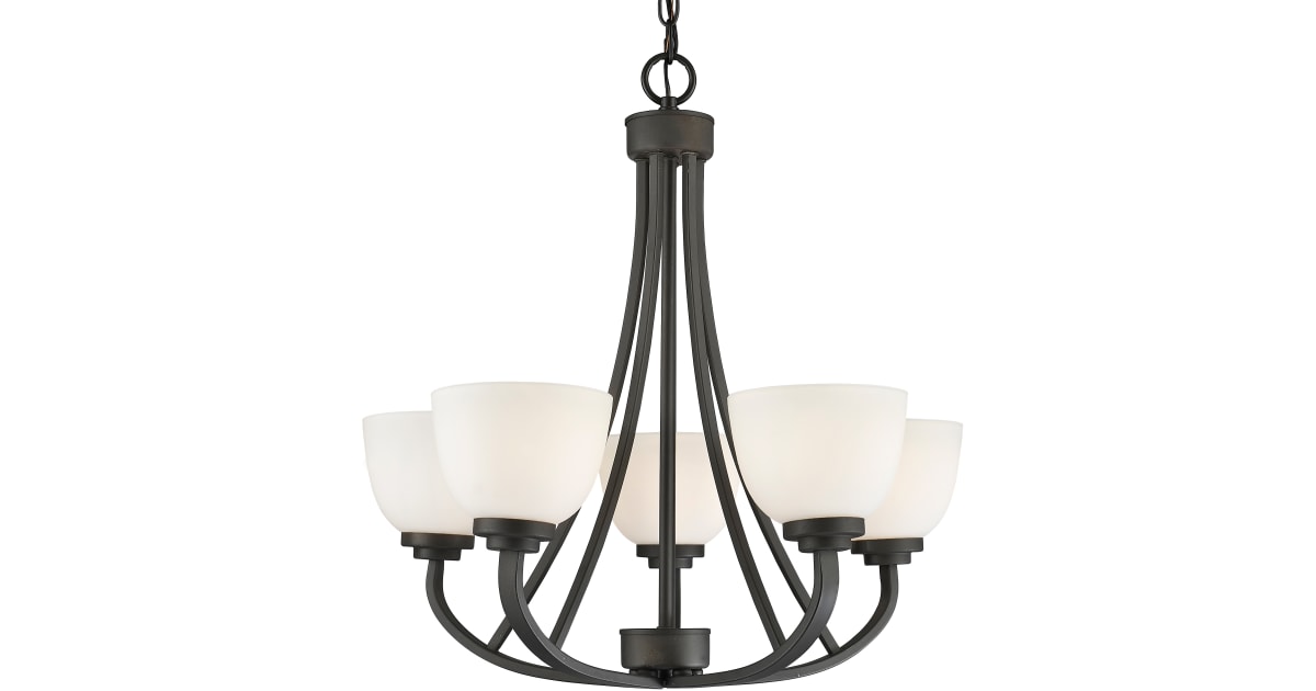 ZLite 4435BRZ Ashton 5 Light 25" Wide Chandelier with
